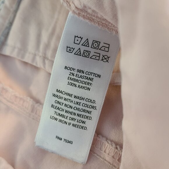 Jones & CO Pink Pineapples Embroidered Booty Shorts 2 Beach Summer Flirty - Picture 7 of 7